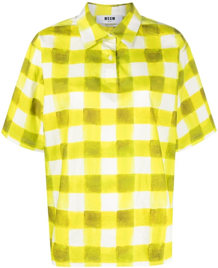 Yellow Button Down Short Sleeve Shirt | Shop the world's largest 