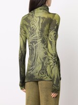Thumbnail for your product : Avant Toi Sunflower Print Roll-Neck Top
