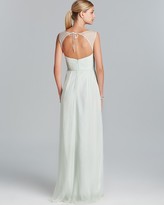 Thumbnail for your product : Amsale Gown - Illusion High Neck