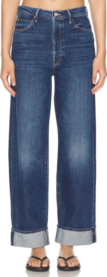 Mother The Spitfire Nerdy Cuff Jeans in Denim-Dark