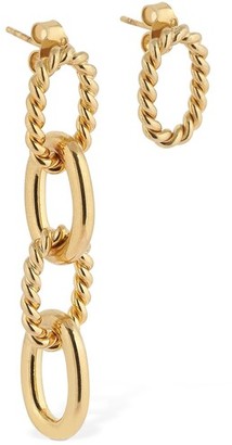Isabel Lennse Mismatched Chunky Chain Twist Earrings