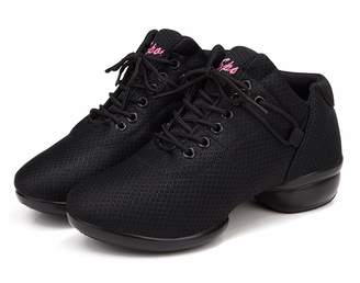 Lanpet Women's Jazz Hip Hop Shoes Salsa Sneakers for Woman Soft Outsole Breath Dance Shoes S49