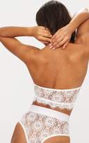 Thumbnail for your product : PrettyLittleThing White Lace Cup Detail Bandeau Bralet