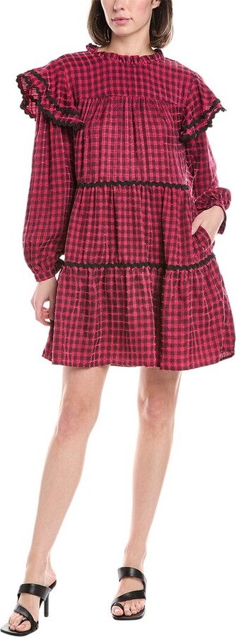 Harper Rose Tiered Chenille Check Mini Dress