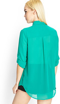 Thumbnail for your product : Forever 21 Sheer Chiffon Blouse