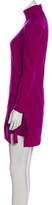 Thumbnail for your product : Versace Wool Long Sleeve Dress Violet Wool Long Sleeve Dress