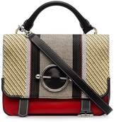 Thumbnail for your product : J.W.Anderson multicoloured disc embellished leather trim canvas cross body bag