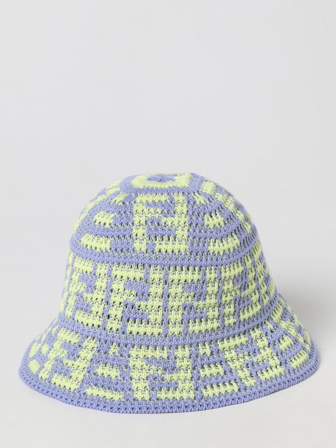FF Wool Bucket Hat in Black - Fendi
