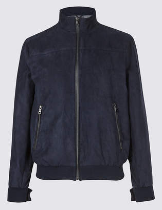 M&S Collection Faux Suede Bomber Jacket