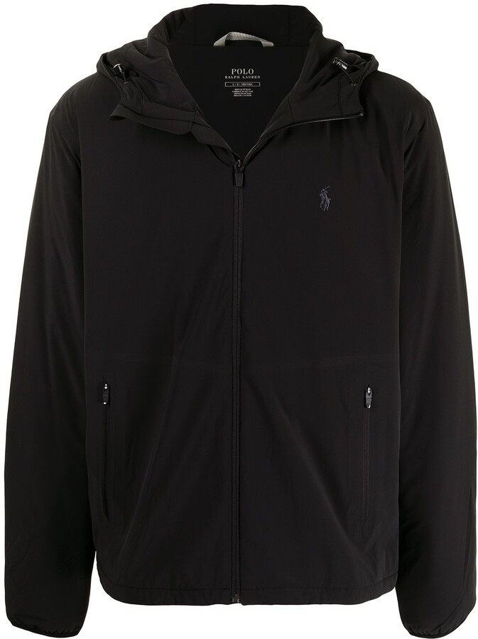 black polo jacket