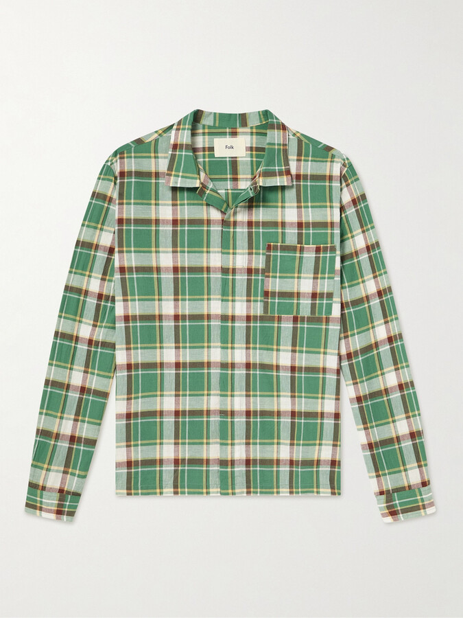 Folk Checked Cotton Shirt