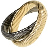 Thumbnail for your product : Janis Savitt High Polished Gold and Gunmetal Double Cobra Bracelet