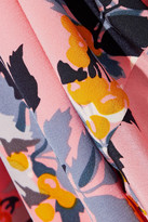 Thumbnail for your product : Cinq à Sept Camellia Printed Silk Crepe De Chine Wrap Midi Dress