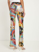 Thumbnail for your product : Etro Floral print shiny jersey pants