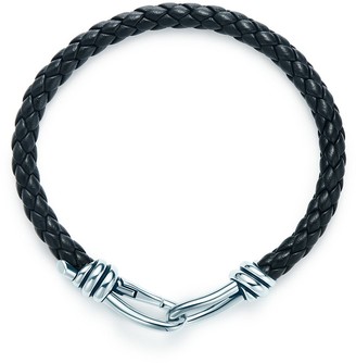 Tiffany & Co. Paloma Picasso® Knot single braid bracelet of black leather and silver, large