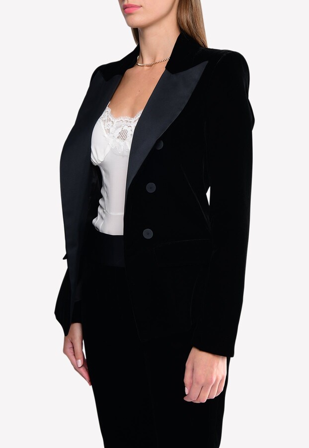velvet fitted jacket