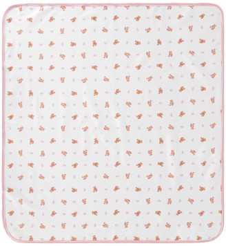 Ralph Lauren Pink Teddy Print Cotton Blanket