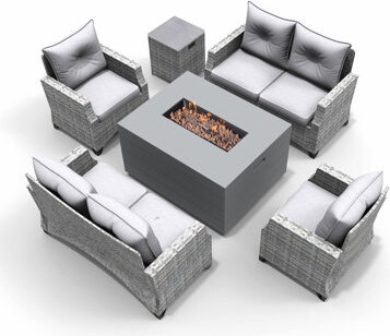 Red Barrel Studio Harnadar 6 - Piece Seating Group with Cushions