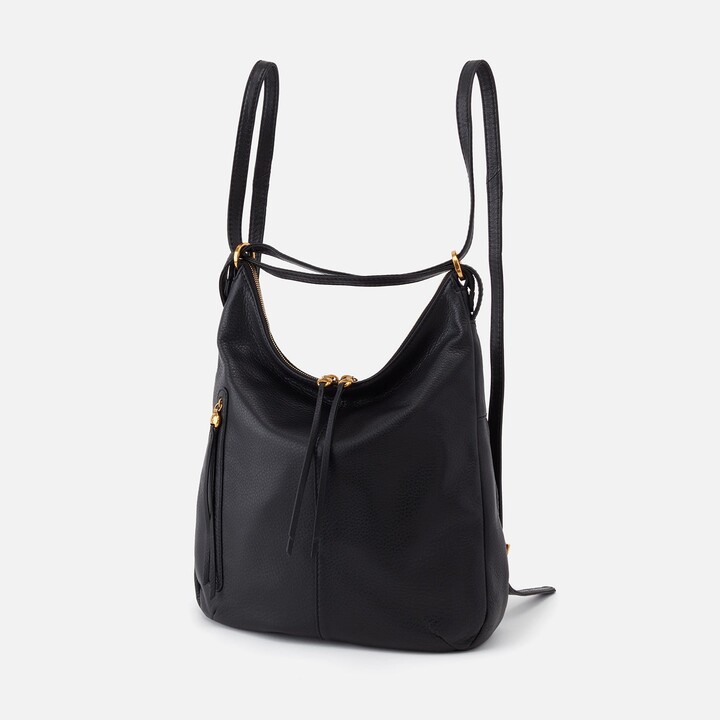 Hobo Merrin Convertible Backpack in Pebbled Leather Black ShopStyle