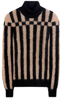 Loewe Striped mohair-blend turtleneck sweater