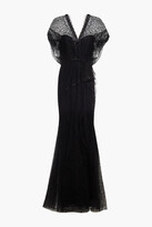 Thumbnail for your product : Roland Mouret Hiscot Flocked Glittered Tulle Gown
