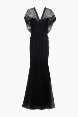 Roland Mouret Hiscot Flocked Glittered Tulle Gown