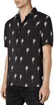 Thumbnail for your product : AllSaints Archo Palm Short Sleeve Slim Fit Button-Down Shirt