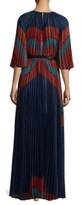 Thumbnail for your product : BCBGMAXAZRIA Linear Waves Flowy Print Fit-&-Flare Gown