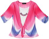 Thumbnail for your product : Amy Byer BCX Girls' Tie-Front Layered Top