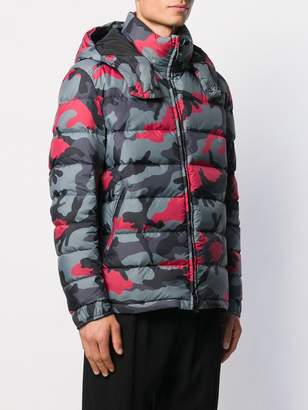 Valentino camouflage print puffer jacket