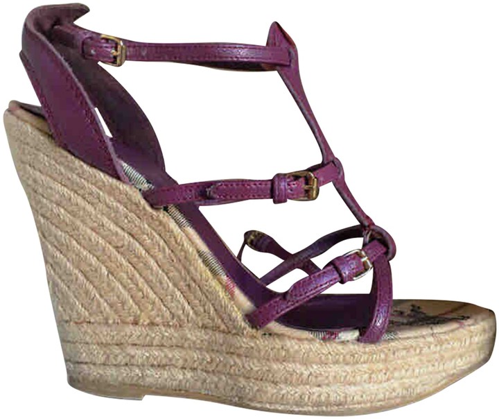 burberry sandals womens purple