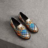 Thumbnail for your product : Burberry Tartan Cotton Penny Loafers