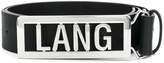 Helmut Lang slogan logo belt 