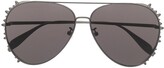 Thumbnail for your product : Alexander McQueen Sunglasses Spike-Trim Pilot Sunglasses
