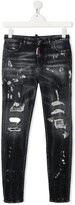 Thumbnail for your product : DSQUARED2 Kids TEEN distressed-effect jeans