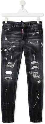 DSQUARED2 Kids TEEN distressed-effect jeans