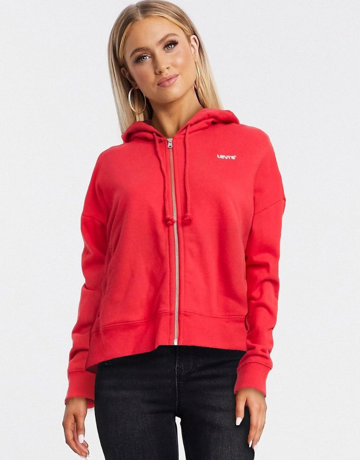 levis red hoodie