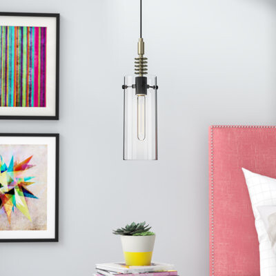 Ivy Bronx Conesville 1 - Light Single Cylinder Pendant