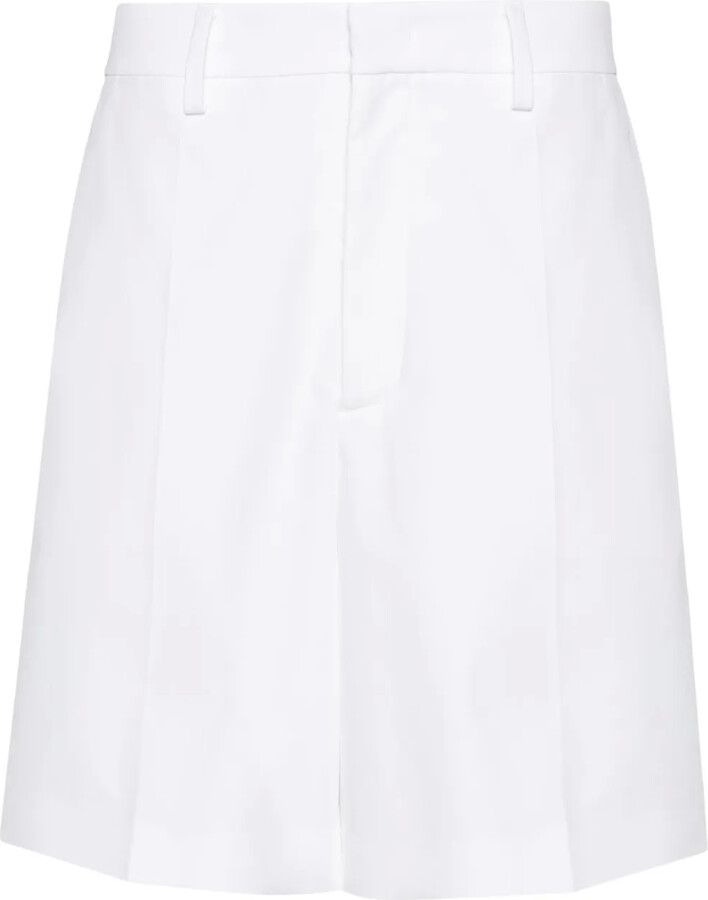 Valentino Garavani Cotton Pressed-Crease Shorts