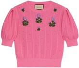 Thumbnail for your product : Gucci Floral embroidery knit top