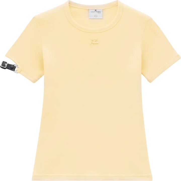 Courreges buckle-detail T-shirt