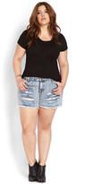 Thumbnail for your product : Forever 21 FOREVER 21+ Out West Distressed Shorts