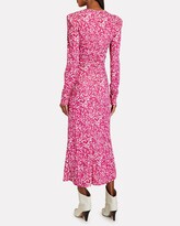 Thumbnail for your product : Isabel Marant Linario Ruched Crepe Midi Dress