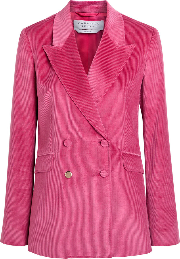 Gabriela Hearst Angela Double-breasted Corduroy Blazer
