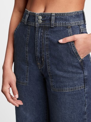 Gap Workforce Collection Sky High Rise Wide-Leg Jeans