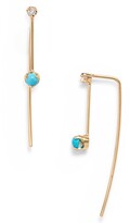 Thumbnail for your product : Zoë Chicco Turquoise & Diamond Threader Earrings