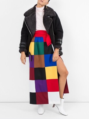 Sara Battaglia Color Block Skirt
