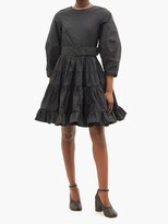Thumbnail for your product : Molly Goddard Venice Belted Taffeta Dress - Black