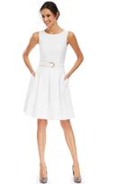 Thumbnail for your product : Tahari by ASL Sleeveless Pleated Jacquard Dress