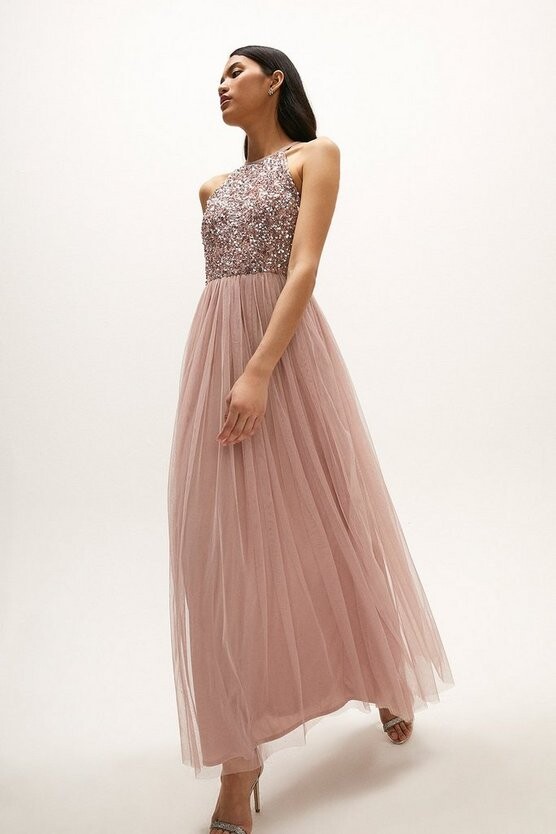 sparkly blush dress
